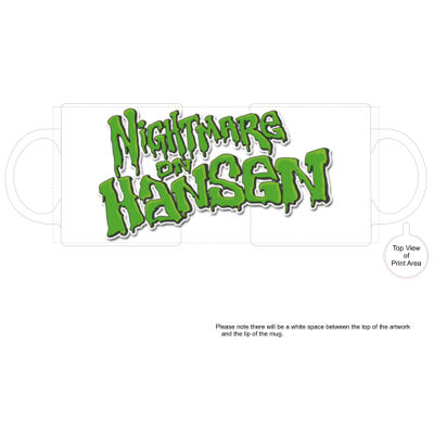 Nightmare on Hansen Green Writing Mug Thumbnail